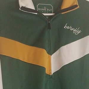 Men's Green and Gold Windbreaker